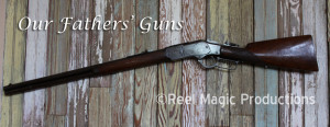Winchester model 1873 Repeating rifle -- “The Rifle that won the West” This one was used both in the Indian Wars and for home protection and providing the owner's family with fresh meat. This rifle last saw usage during deer season 2012. The background is leftover wainscoting board from the old family farm built in the early 1800’s outside Chesterfield. MO. One of the first “assault rifles,” it was a hangin' offense to sell or trade these to the Indians.